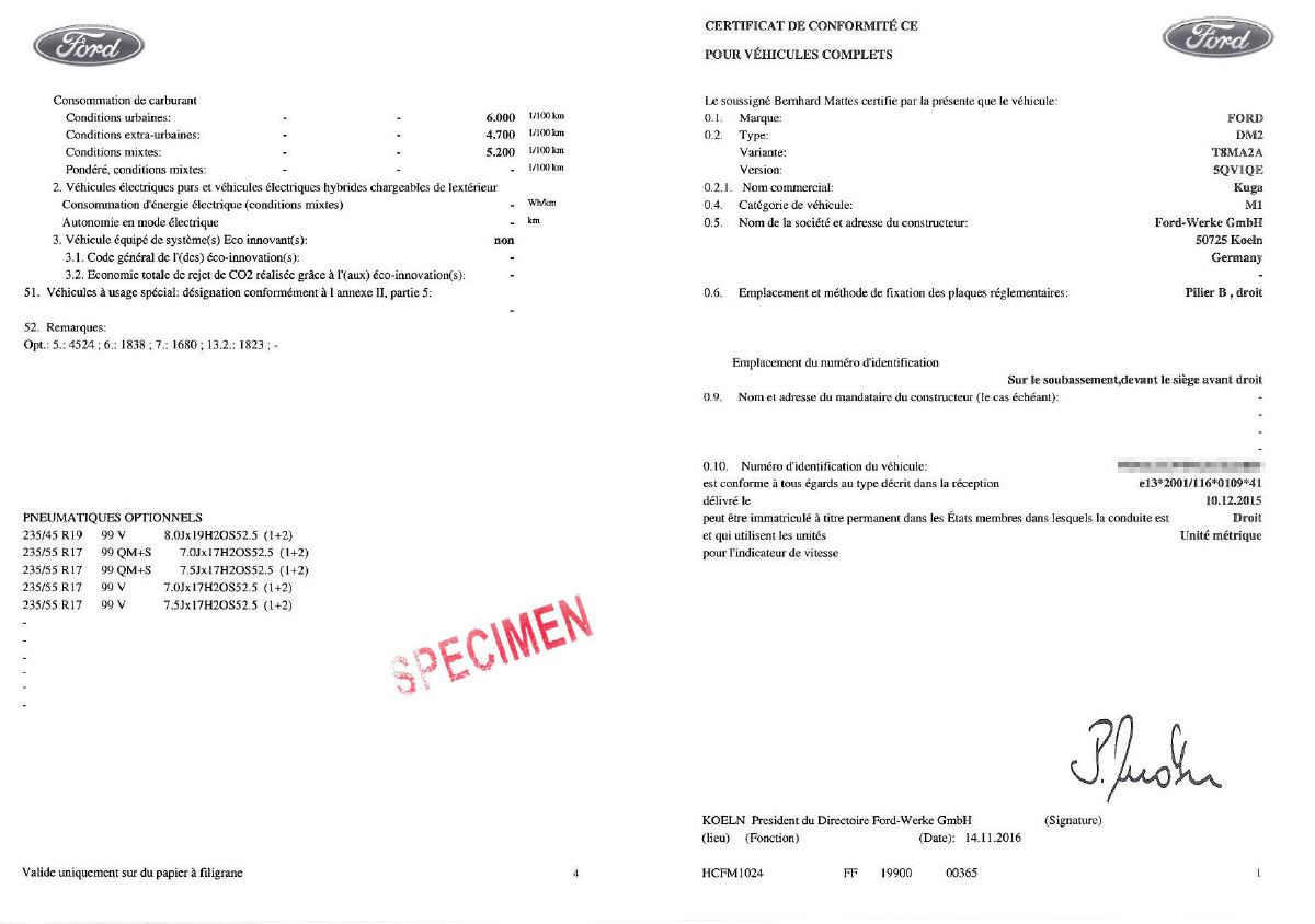 certificat conformité KUGA TDCI 180 Sport Platinium.jpg